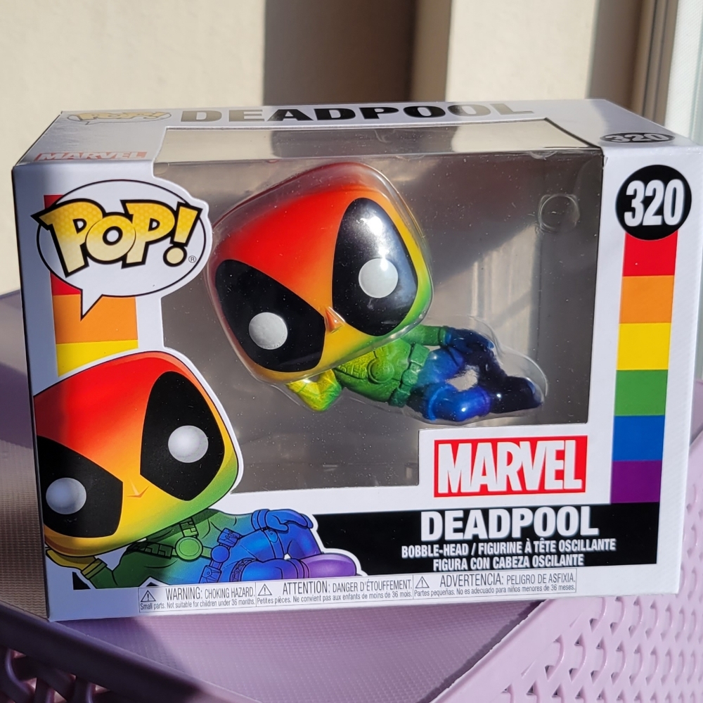 Marvel DEADPOOL Pride Funko Pop # 320 • NEW • Bobble-Head